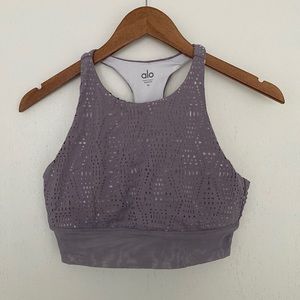 ALO Yoga laser cut crop top